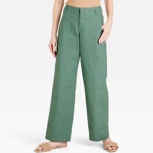 Women's A New Day Mid-Rise Relaxed Straight Leg Chino Pants